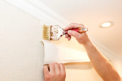 Pose de papier peint à Caragoudes — revêtements muraux et toiles de verre